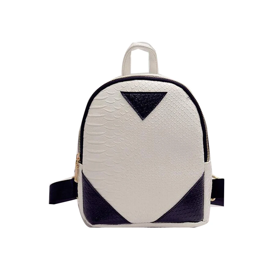 

2018 Women Canvas Rucksack concise Serpentine Backpack School Book Shoulder Bag Backpack Women Mochila Feminina# 30