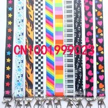 10 шт решетки/пламя/Примечание/Сердце Ключ шнурок нагрудные опознавательные Значки для идентификации владельцев мобильных телефонов шеи ремни H-650