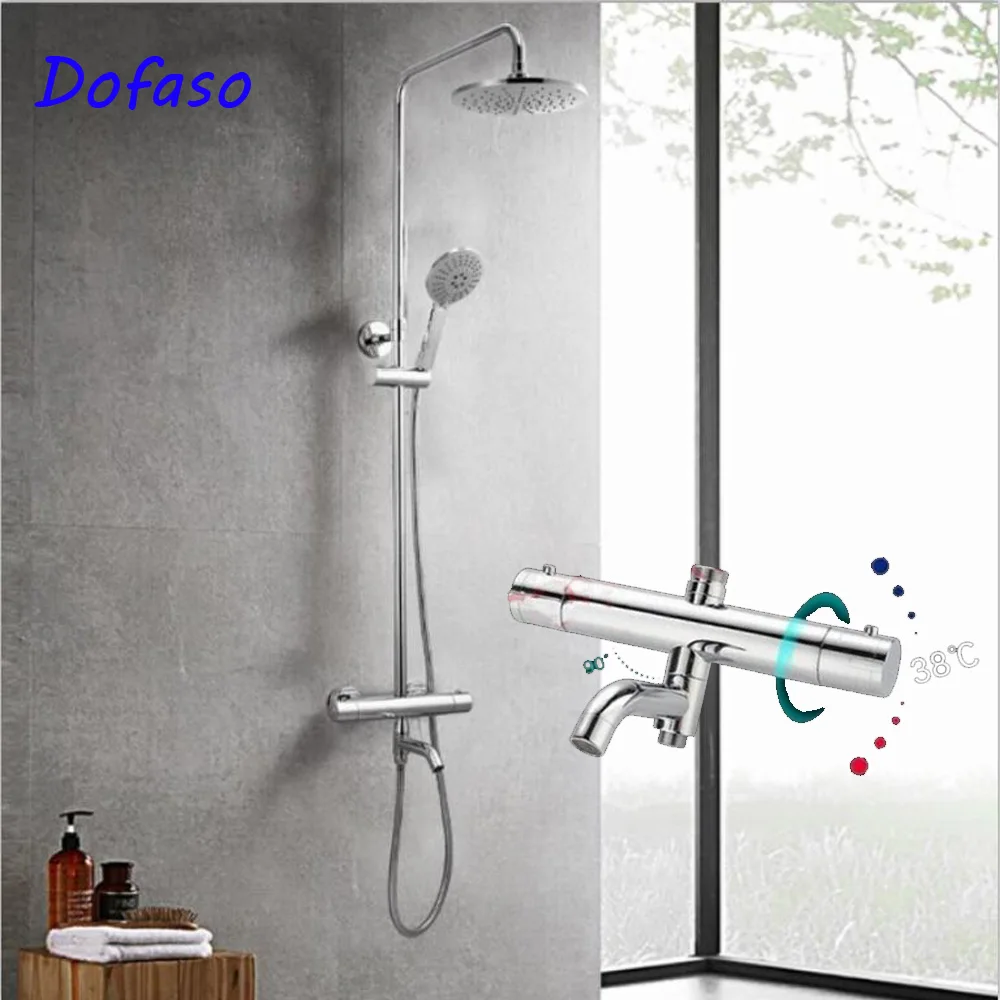 

Dofaso brass shower thermostatic mixing valve shower faucets Thermostatic mixer tap bathroom thermostatic shower faucet