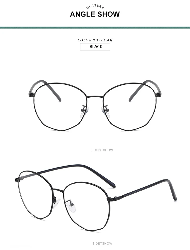Zilead многоугольные металлические большие очки, оправа для мужчин и женщин, прозрачные линзы, очки, оптические очки, унисекс