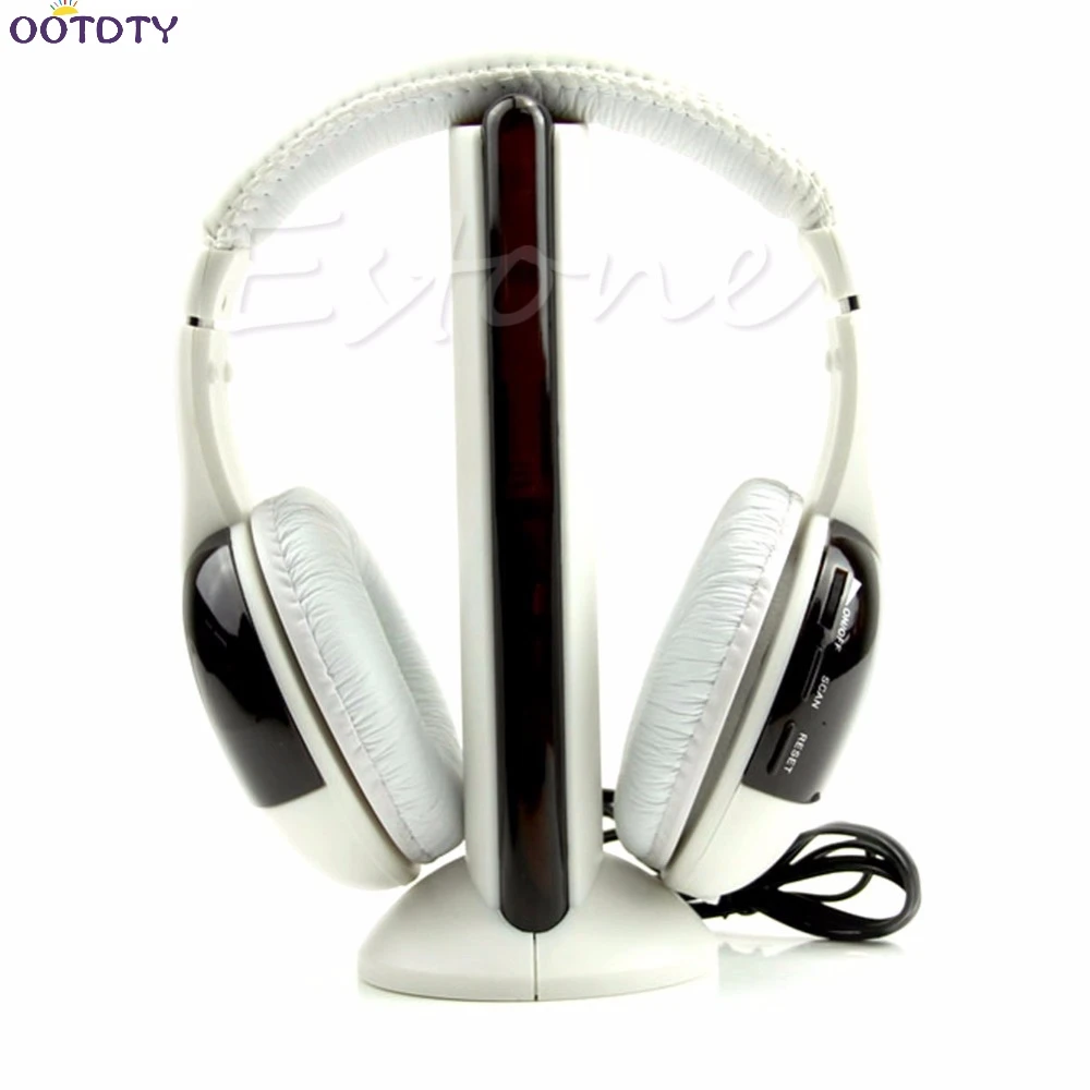 5 in 1 Hi Fi Wireless Headset Headphone Earphone for TV DVD MP3 PC