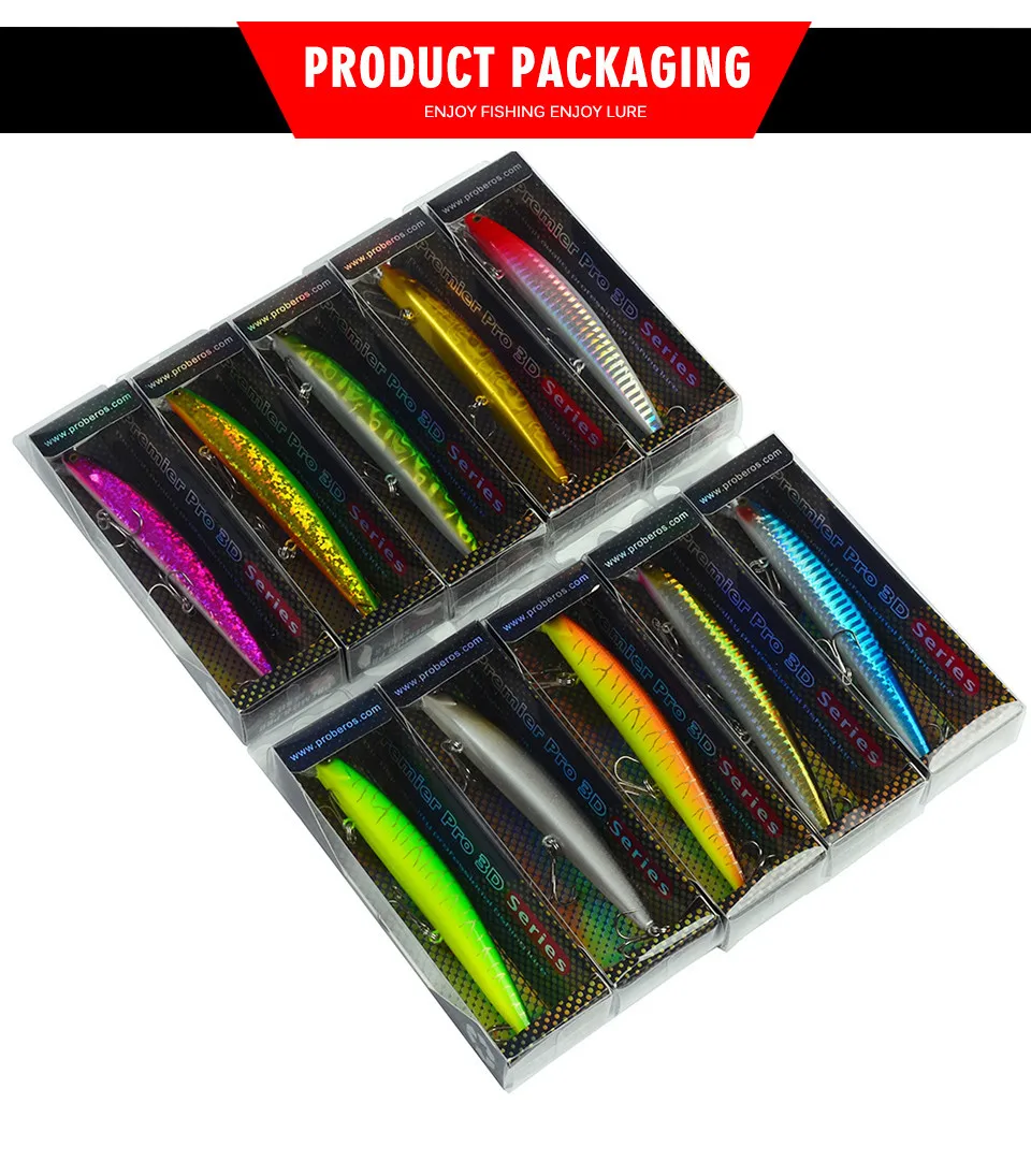 Exportados para o Japão Isca de Pesca Iscas de 13.5g-0.48 Bassbait - 12.5 cm -4.92 6 Pesca Gancho Atacar 10 pc Cor oz 16 10 pc Bassbait Exportados para o Japão
