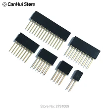 10 шт./лот штыревой разъем 8 штыревой 2,54 мм 10 мм Длинный штыревой разъем полосы Штабелируемый коннектор 8pin 4pin 6pin 10pin 15pin