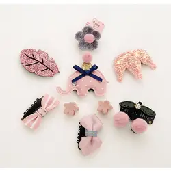 С Multi-Цвет костюм ткань головные уборы для животных модная шпилька для волос для девочек Корейский мультфильм принцесса цветок клип