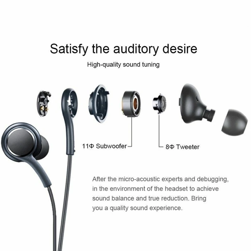 S8 IG955 Earphones 3.5mm In-ear Wired Mic Volume Control Headset for huawei xiaomi Samsung Galaxy S10 S9 S3 S7 S6 S5 Smartphone