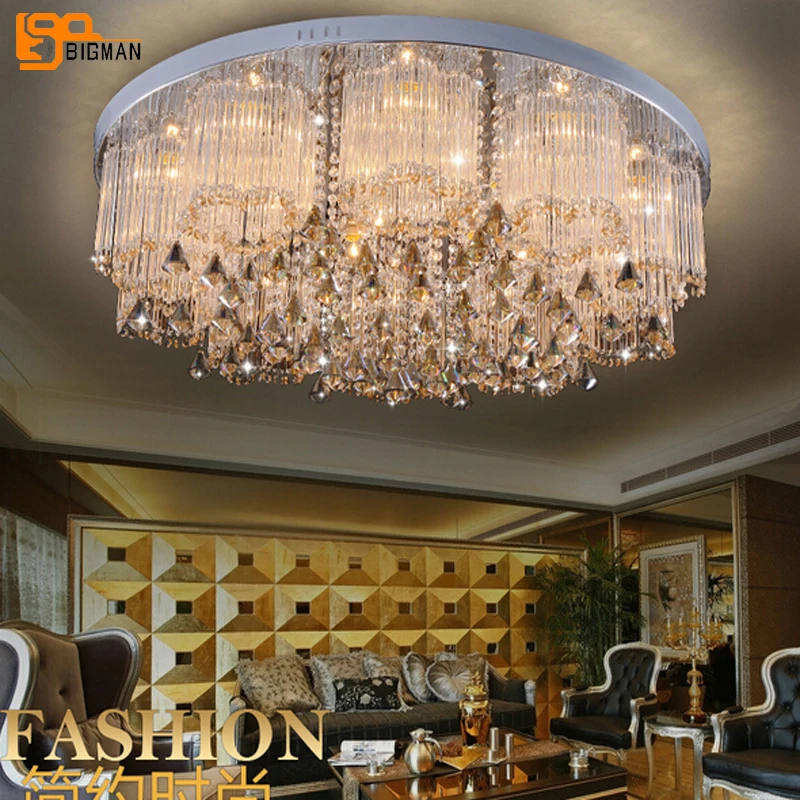 

lustre design modern LED chandelier crystal lamp for living room chandelier ceiling fixtures with remote control