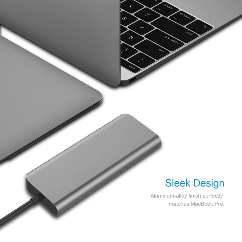 Концентратор type C 6в1 usb-c 3,1 до 4K Hdmi Pd 2Usb3. 0 Dp LAN Dongle для Mackbook Pro