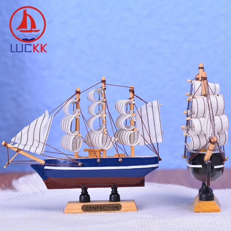 Деревянная модель корабля LUCKK 14 см в европейском стиле украшение для дома