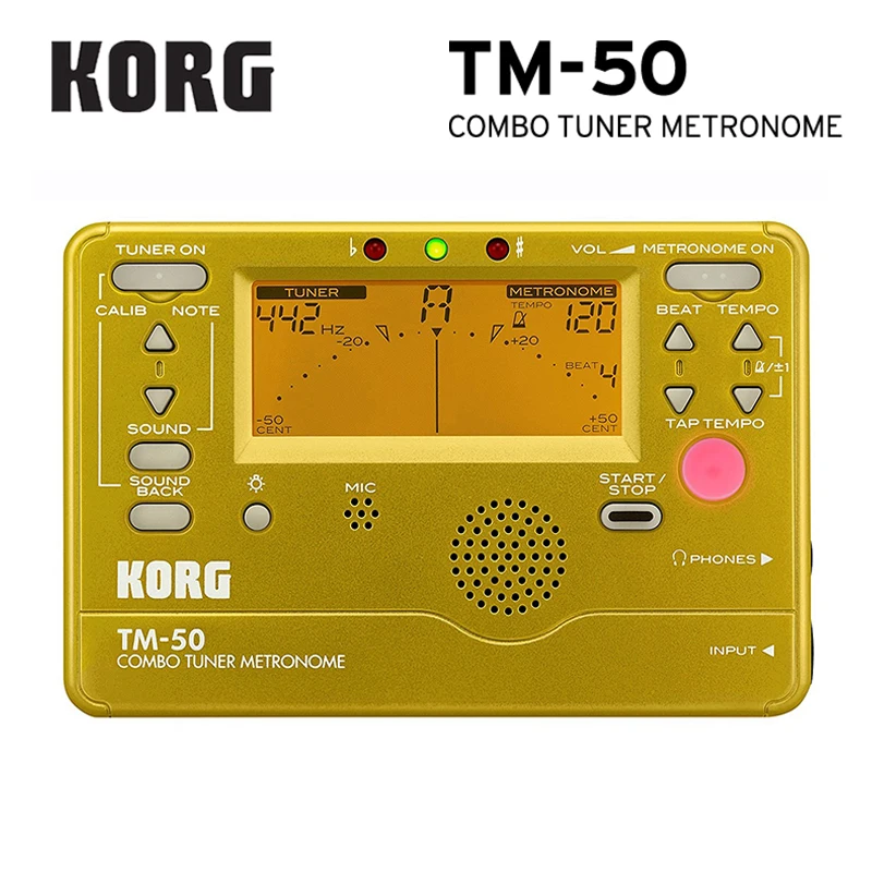 Korg tmr50チューナーメトロノームレコーダー、風、ギター、ウクレレ、ピアノキーボード楽器に使用されるtm50コンボチューナー/メトロノーム