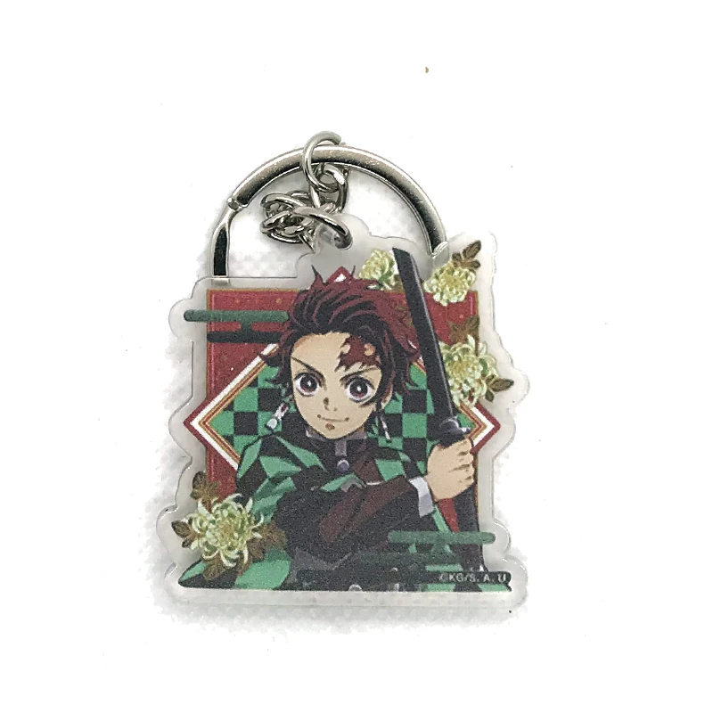 Японское аниме Demon Slayer: Kimetsu no Yaiba Kamado Tanjirou Nezuko косплей брелок подставка фигурка