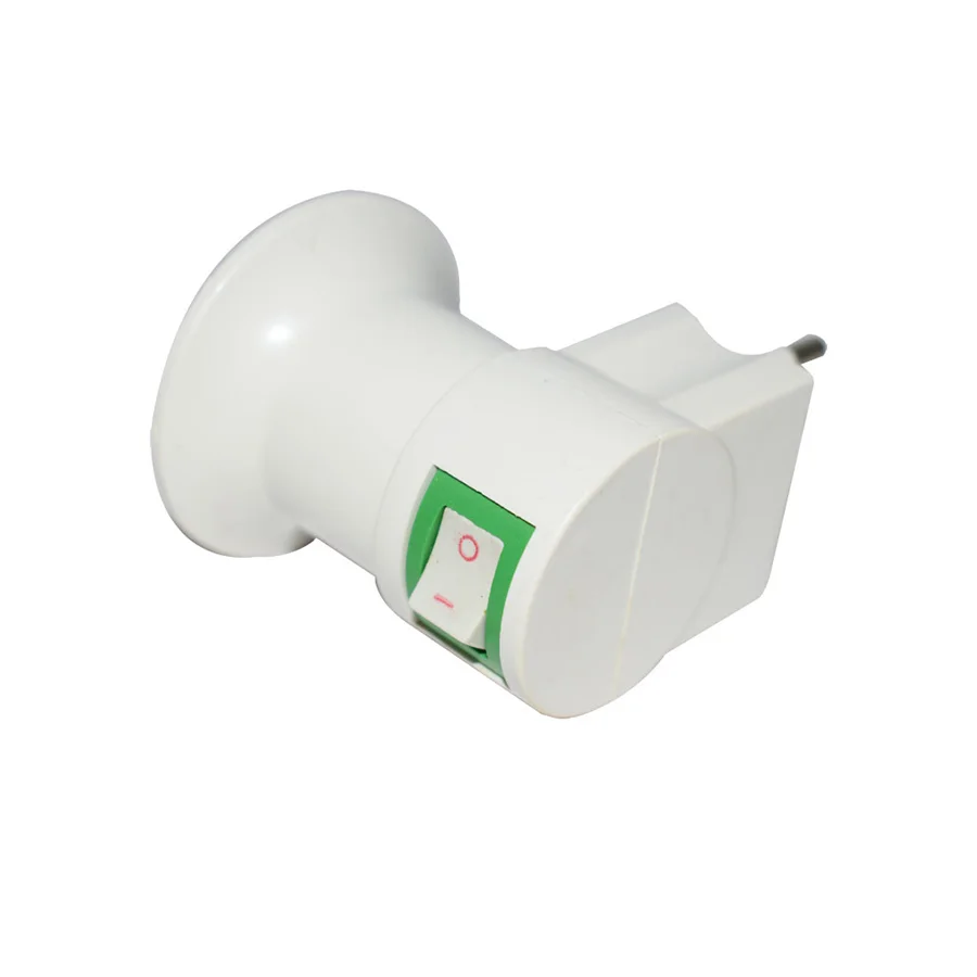 

AC 110V 220V E27 EU plug Lampholder Fireproof with power on-off button switch Portable Bulb Holder Insulation Socket Lighting