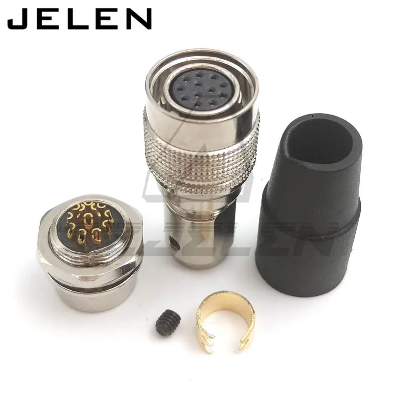 Hirose connector plug (female) and socket (male) 12 pin , HR10A 10P 12S/HR10A 10R 12P, Hirose 12