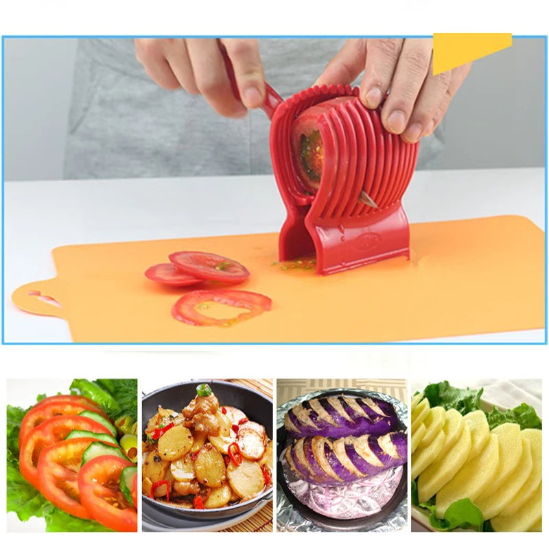 

Hot sale Tomato knife holder Cutting Guide potato / onion Fruit Vegetable Cutter, Kitchen Tool,Free shipping.