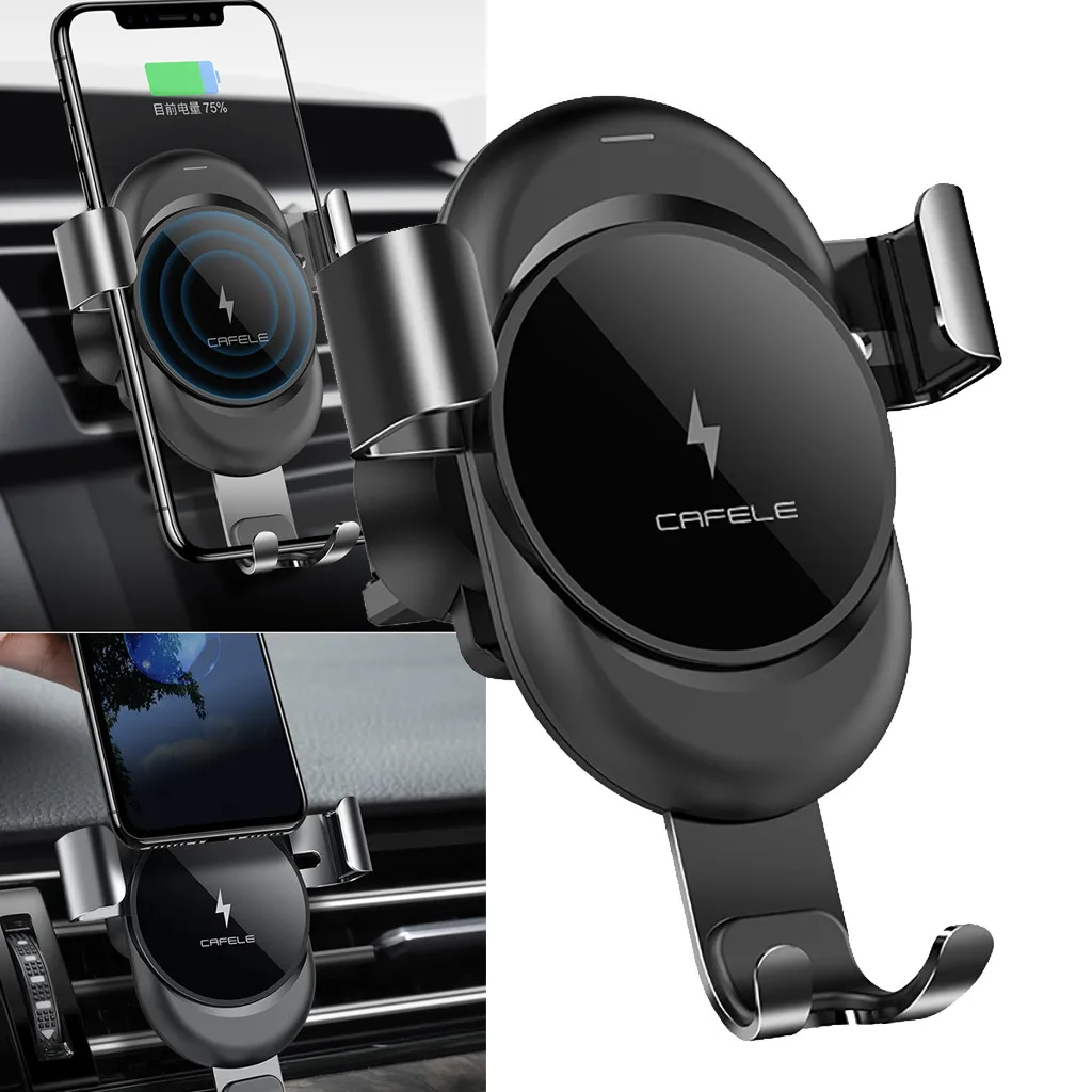 

Wireless Charger Gravity Auto Lock Car Air Vent Phone Holder for Samsung Galaxy S10 Universal Gravity Smartphone Cell Support