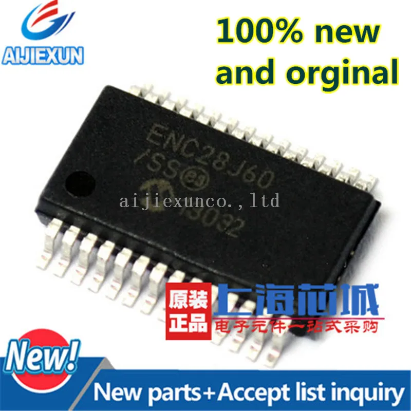 5 шт. 100% новый и оригинальный ENC28J60-I/SO ENC28J60/SS автономный Ethernet-контроллер с SPI