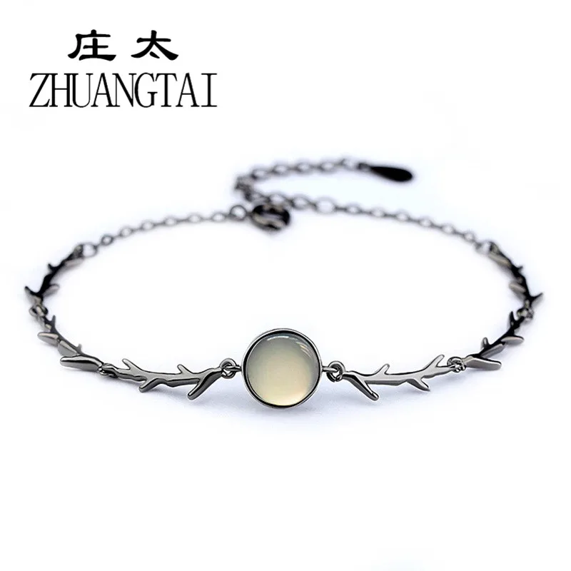 ZHUANGTAI лунный камень браслеты женские дружбы черный красные мама детские винтаж