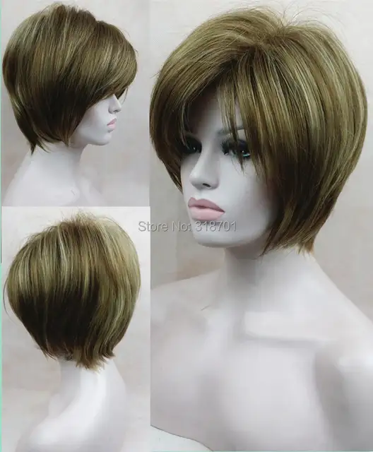 Internet Magazin Seksualnaya Pricheska Korotkij Pryamoj Prirodnyj Korichnevyj So Svetlymi Mix Pariki Iz Sinteticheskih Volos Besplatnaya Dostavka Aliexpress Dlya Mobilnyh