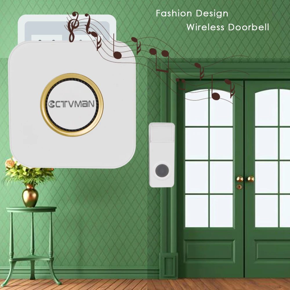 CTVMAN Doorbell Wireless Weatherproof Doorbells Button Waterproof