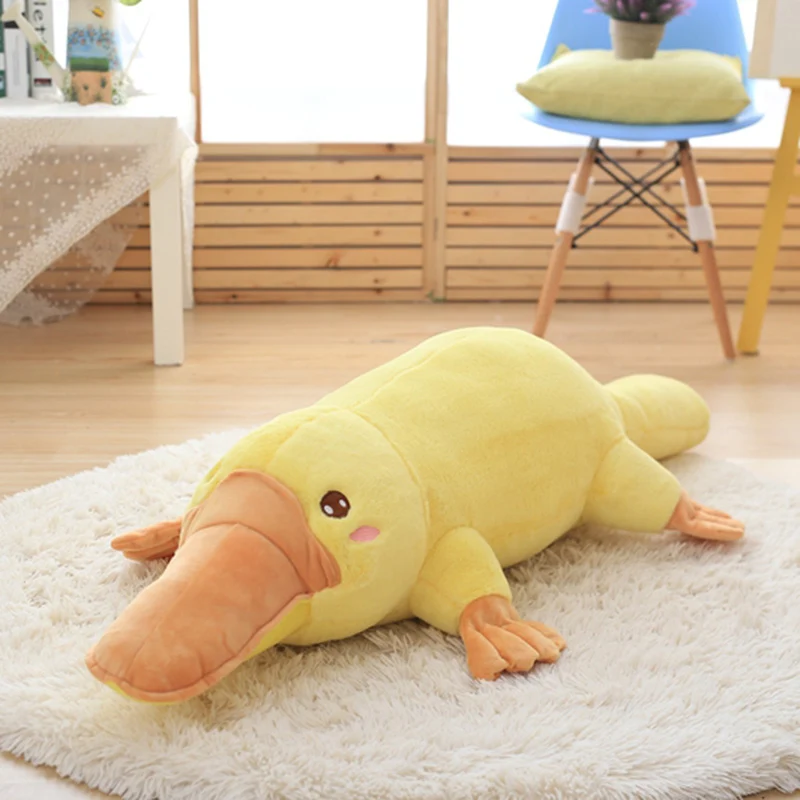 Duckmole Утконос Лежащая плюшевая игрушка желтый мягкая подушка в виде животного