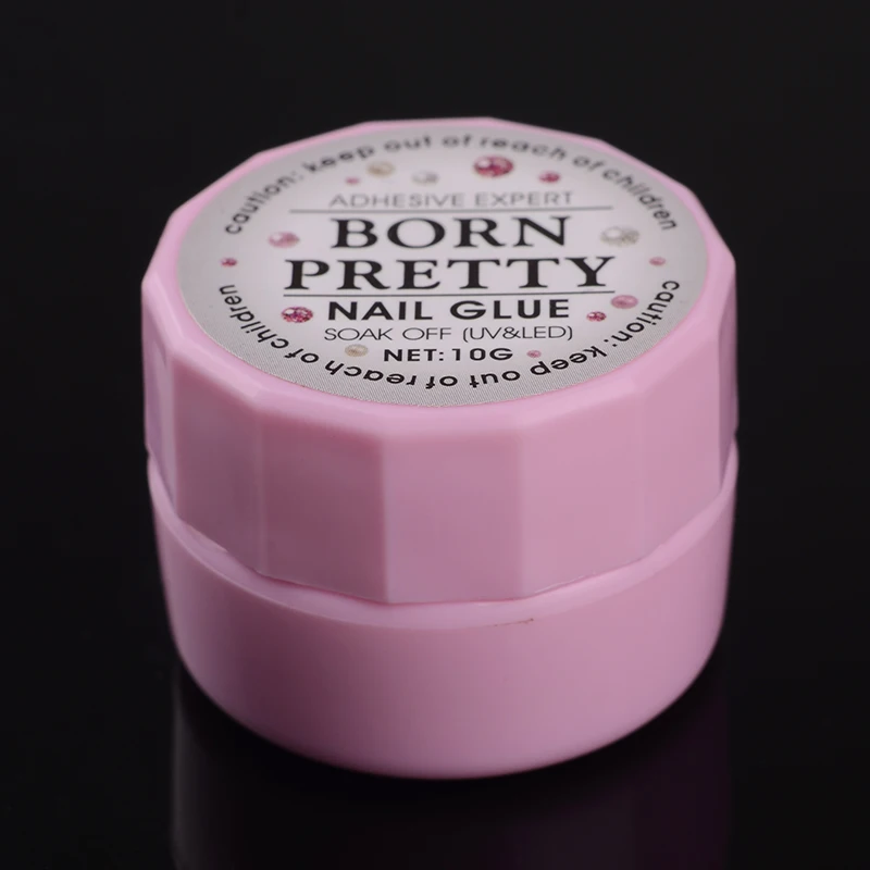 BORN PRETTY 1 коробка 10 г клей для украшения ногтей быстросохнущая Светодиодная лампа для маникюра аксессуары для ногтей