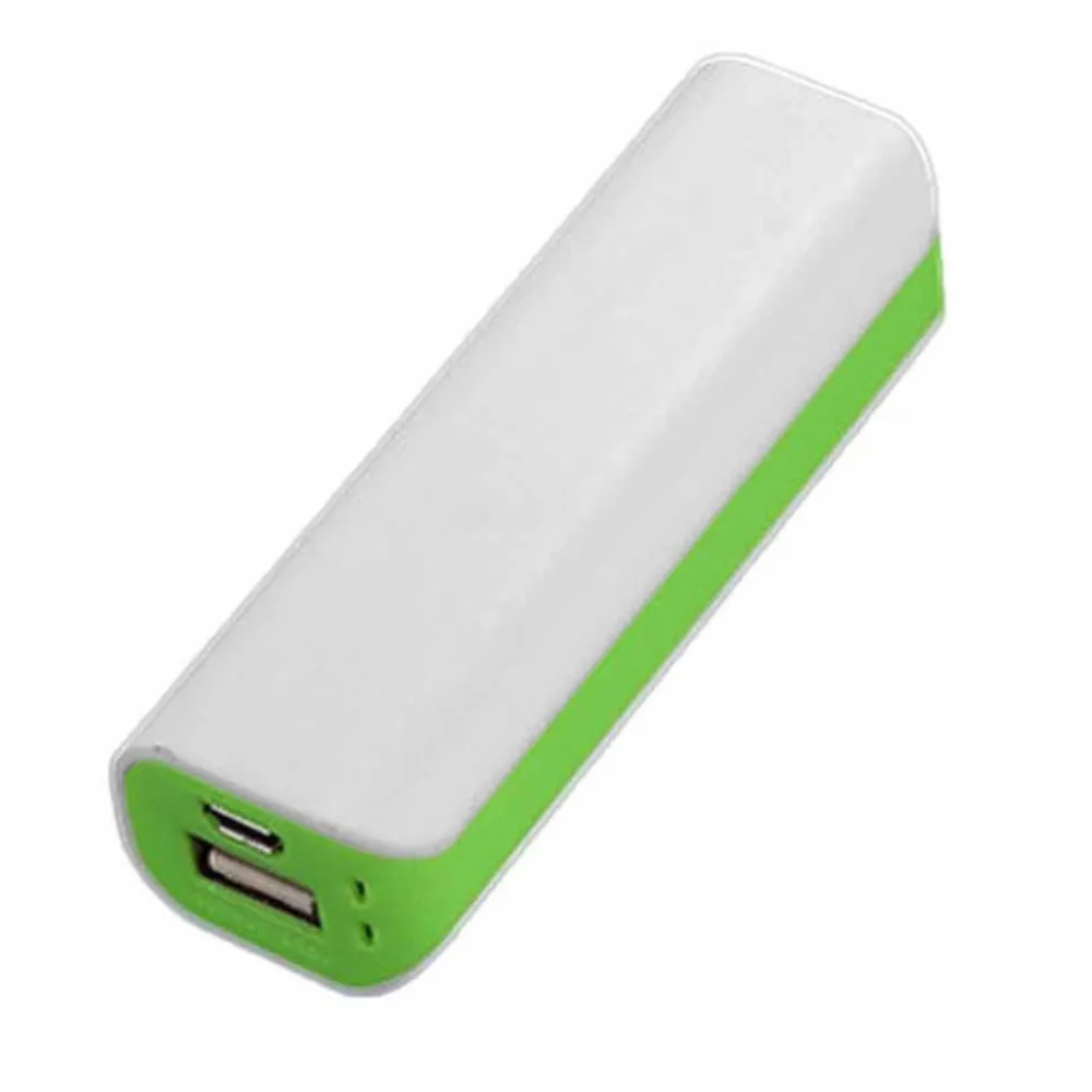 green Power Bank Shell Free Welding USB Ports Power Bank PCB Charger Case DIY Kits Powered By 2600mAh 18650 Battery