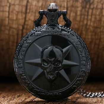 

Fashion Cool Hot Game Cross Fire Theme Black 3D Case Quartz Fob Pendant Pocket Watch With Necklace Chain Gift To Men Boys
