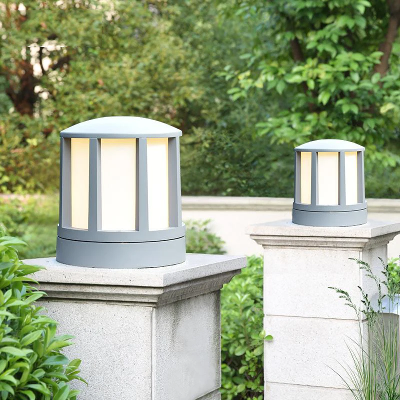 IP 65 Waterproof Garden Light Modern Aluminum Pillar Light Outdoor Courtyard Villa Landscape Fence Pole Lawn Bollards