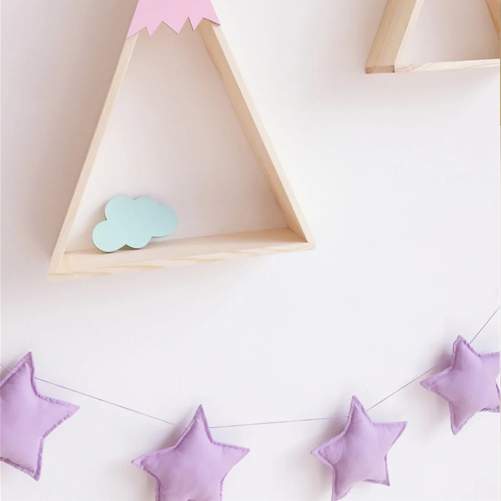 Декор для детской комнаты полосатый детский бампер со звездами мягкий хлопковый Подвесной Настенный тент украшение для кровати бампер Ins стиль новорожденный детский бампер для кровати - Цвет: violet