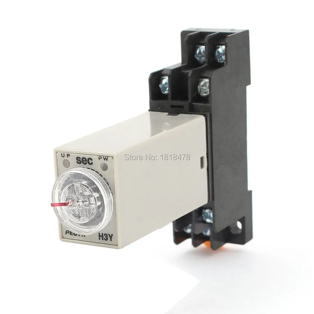 AC 220V H3Y 2 Time Delay Relay Solid State Timer 0 60S DPDT w Socket-in Relays from Home Improvement on Aliexpress.com | Alibaba Group