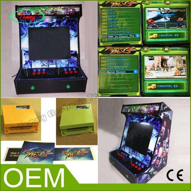 Cheap X-MEN mini arcade game machine with 645 in 1 game board