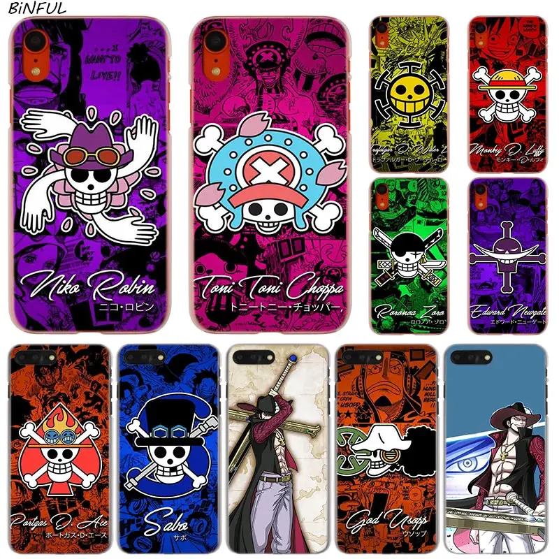 

One Piece forever fans Hot Fashion Transparent Hard Phone Cover Case for iPhone X XS Max XR 8 7 6 6s Plus 5 SE 5C 4 4S