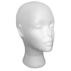 1x женская модель головы пенополистирола манекен женский голова модельная обманка парик очки демонстрационная стойка для шляп 2018f9