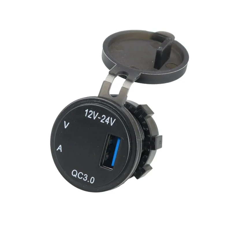 Зарядное устройство для автомобиля 12 24 В USB 3 0 5 А светодиодный дисплей напряжения