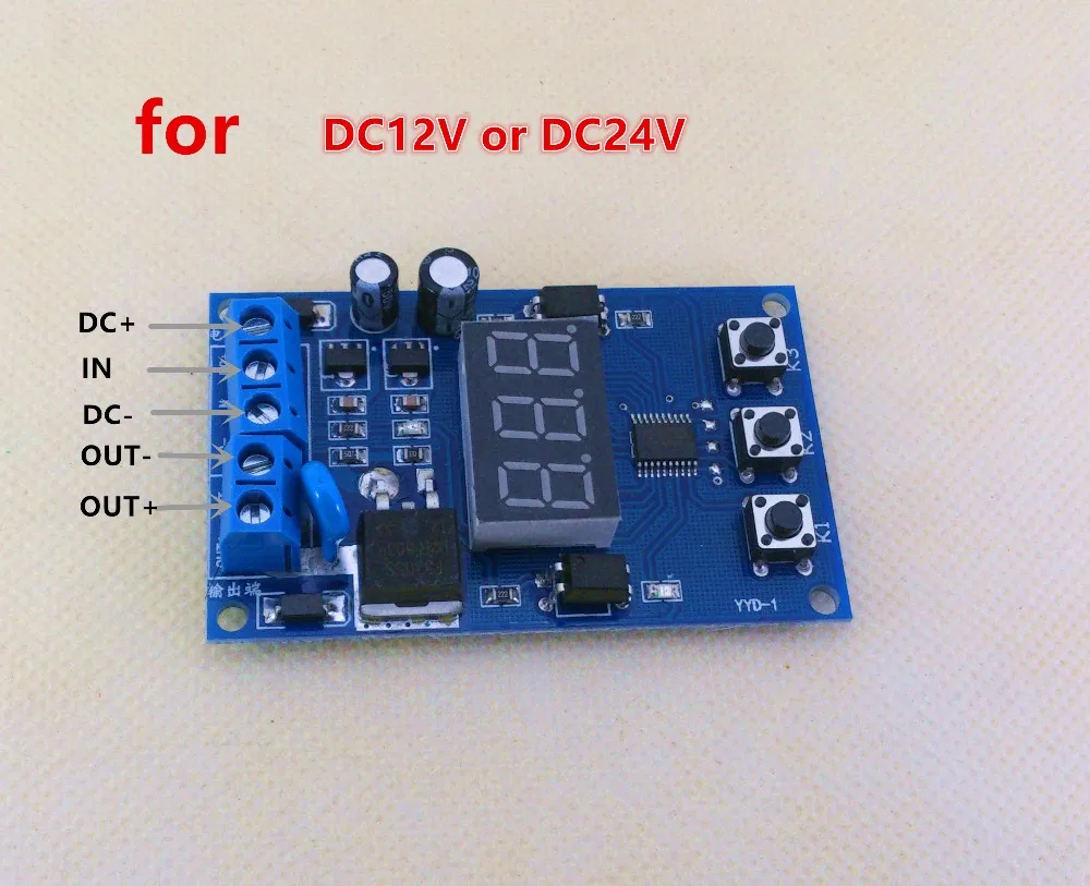 

Цикл запуска схема переключения времени с задержкой, плата управления трубкой MOS, вместо релейного модуля 12, 24 В, регулятор времени
