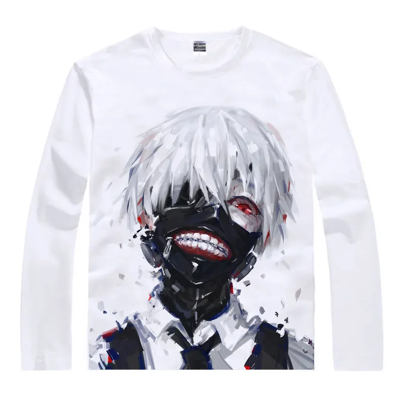 Одежда с надписью Tokyo Ghoul Футболка Кен рубашка канеки Для Мужчин's Объёмный