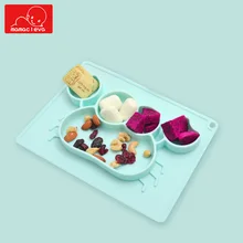 Baby Feeding Mat Toddlers Silicone Placemat Infant Feeding Dishes Kids Training Tray Fits Most High Chair Trays Tableware feeding patterns practiced by toddlers parents