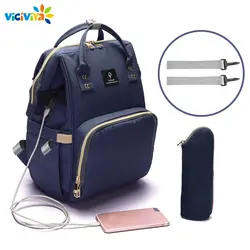 2019 USB интерфейс Мумия рюкзак большой ёмкость водонепроницаемая сумка для подгузников средства ухода за кожей для будущих мам mochila maternidade