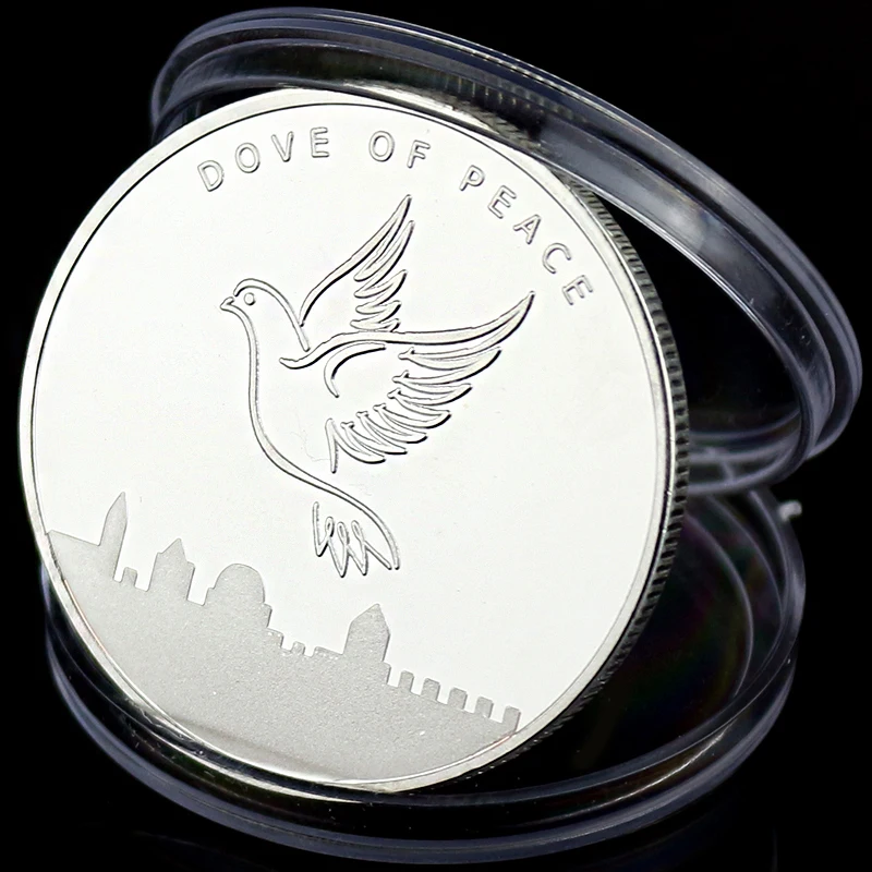 

Jerusalem Dove of Peace Silver Coins Commemorative Coin Steel Souvenir Medals