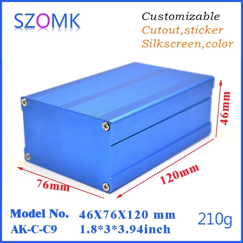 

1 piece, 46*76*120mm hot selling aluminum extruded enclosure split type junction box aluminum housing instrument box control box