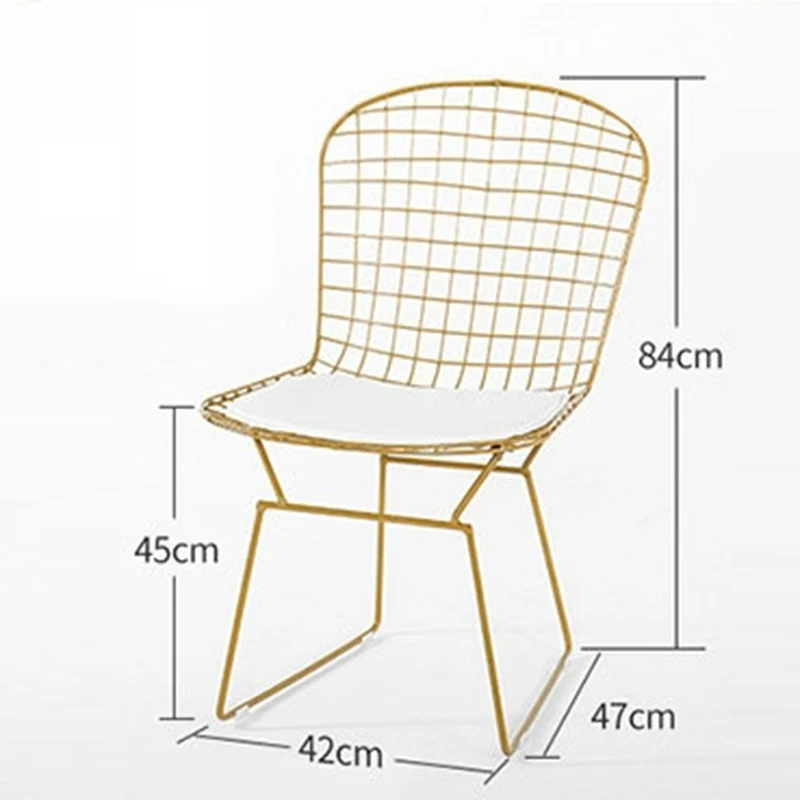 Скандинавские INS железное Простое Повседневное кресло, мебель для дома, спальни, офисное собрание, компьютерное кафе со стульями, ресторан, подходит для проволочного стула