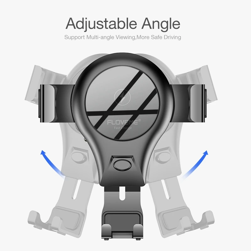 FLOVEME автомобильное QI Беспроводное зарядное устройство гравитационный автомобильный держатель телефона для samsung S10 S9 S8 10 Вт Быстрая зарядка для iPhone X 8 вращение на 360