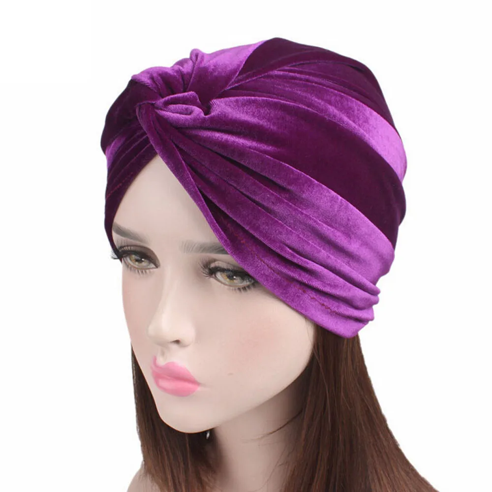 Turbano Для женщин Beanies turban мусульманское Полосатое фланель шарф рака шляпу капот chimio \ Coton женский Шапки#800