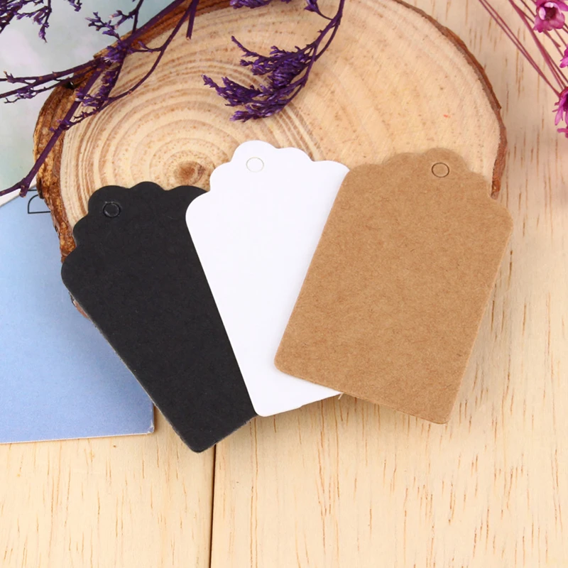 50pcs Kraft Paper LOVE Gift Tags Label Blank Greeting Card with String Party