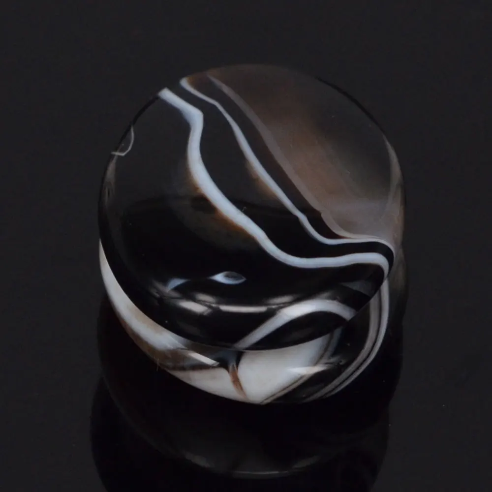 25x35 мм 2 шт. натуральный черный оникс агат Овальный пальмовый камень фэн-шуй чакра целебный Кристалл Рейки камень ремесла