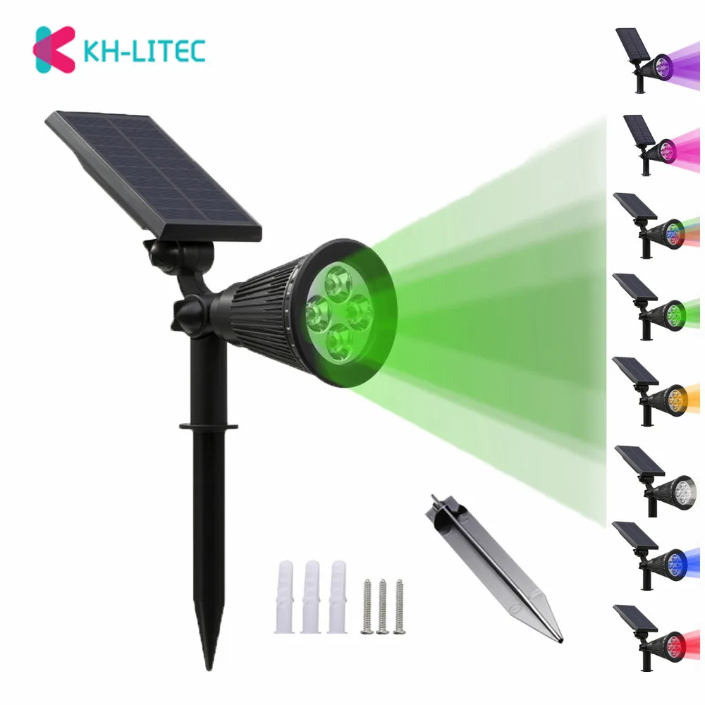 KHLITEC-Solar-Spotlight-Adjustable-Solar-Power-Led-Garden-Light-4-LED-Green-Waterproof-Landscape-Outdoor-Garden-Solar-Wall-Light 