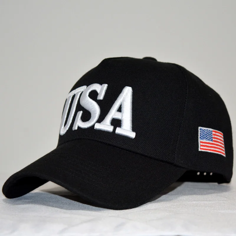 Высокое качество США флаг вышивка 3D бейсбольная кепка для мужчин и женщин Повседневная Snapback шапки Регулируемая унисекс Кепка для гольфа и бейсбола Gorras