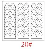24 стильные Стикеры для трафарет для ногтей, советы по французским завиткам, руководство по маникюру, сделай сам, наклейки для дизайна ногтей, 3D косметические инструменты для стайлинга - Цвет: 20