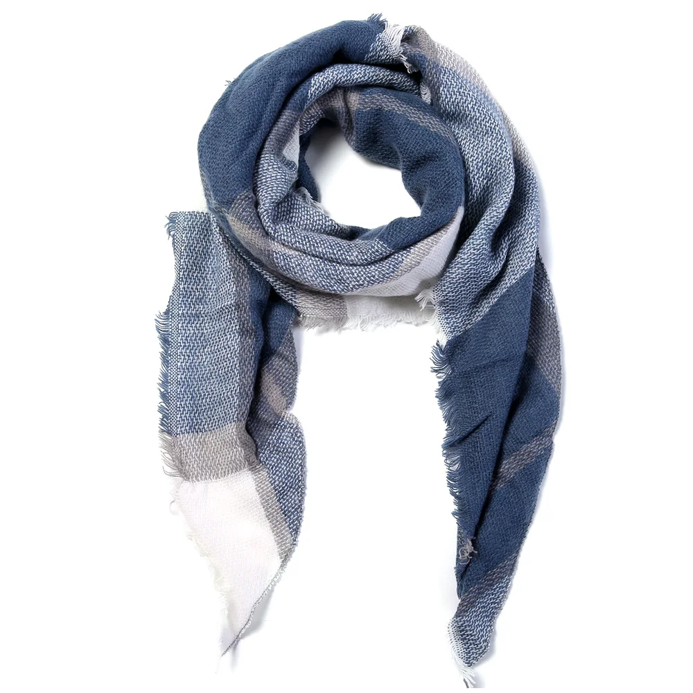VIANOSI, женский зимний шарф, треугольный шарф, брендовый дизайн, Женская шаль, хлопковый платок, клетчатые шарфы, одеяло, Прямая поставка, VA242 - Цвет: 07