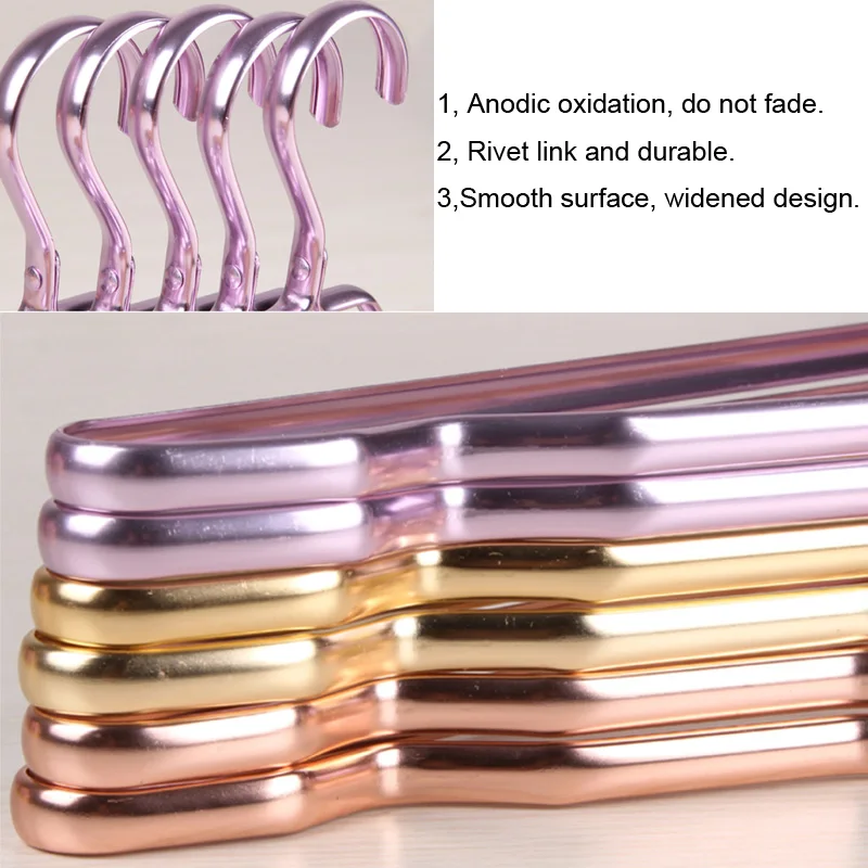 Розовое золото нескользящий дизайн расширенный Алюминий T вешалка для рубашки магазин вешалки для взрослых вешалки для одежды
