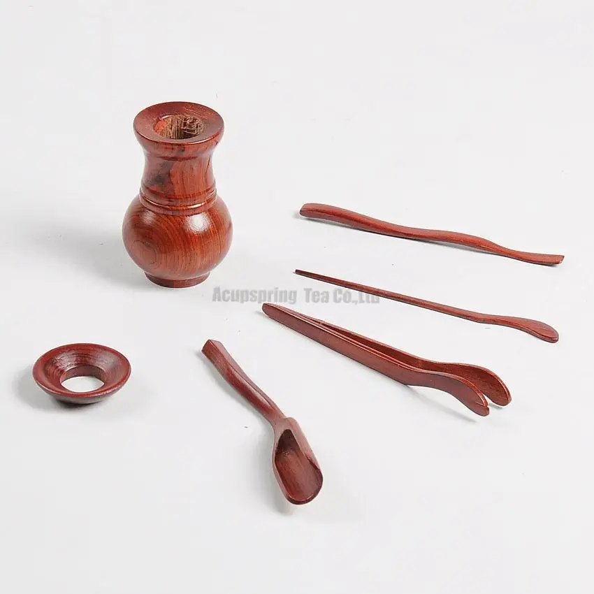 

6pcs Wood Tea Tools,Six things/Tea Caddy/Strainer/Clamp/Spoon/Tea Stick/Needle,Chinese Gongfu Tea ceremony gentleman,gifts